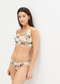 bonprix Mujer Sujetador de cierre frontal, sin aros, con algod&oacute;n org&aacute;nico (2 unidades) beige 90