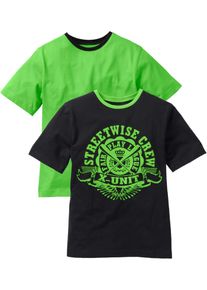 bonprix Tricou băieţi (2buc/pac) negru 176/182