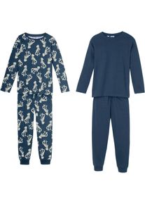 Lapset Poikien pyjama (4-os. setti), sininen, 128/134, 100% puuvilla, bonprix