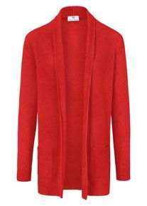 Peter Hahn - Lang vest van 100% scheerwol, rood, Maat 36, scheerwol