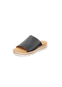 Slippers plateauzool kalfsnappaleer Gabor Comfort zwart