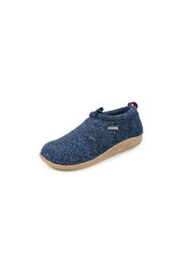 Pantoffels scheerwollen walkmateriaal Giesswein blauw