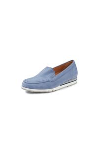 Gabor - Instappers van kalfsnubuckleer, blauw, Maat 40, leer