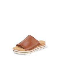 Slippers plateauzool kalfsnappaleer Gabor Comfort bruin