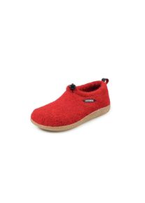 Pantoffels scheerwollen walkmateriaal Giesswein rood