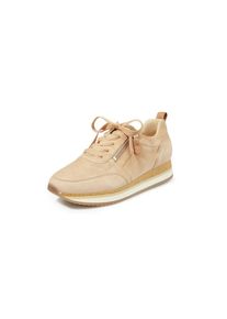 Gabor - Sneakers van leer, beige, Maat 35, leer