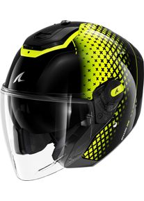SHARK RS Jet Stride, jethelm , kleur: Zwart/Neon-Geel , maat: L