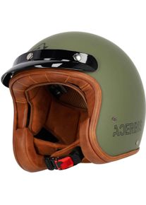Acerbis Skodela, casque à réaction , couleur: Olivee Mat , taille: XS