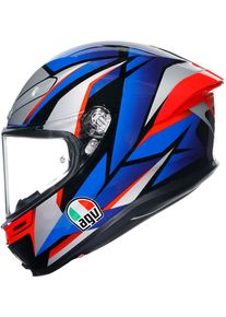 AGV K6 S Slashcut, casque intégral , couleur: Noir/Argent/Bleu/Rouge , taille: XS