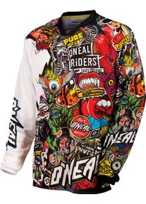 O Neal ONeal Mayhem Crank, Jersey , farve: Sort/Hvid/Rød/Blå/Gul , størrelse: S