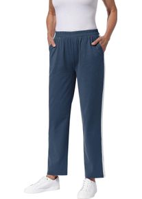 Damen Freizeithose mit Kontraststreifen dunkelblau Gr&ouml;&szlig;e 56