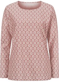 Damen Langarmshirt im Minimal-Dessin rosenholz-ecru-bedruckt Gr&ouml;&szlig;e 48