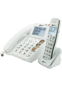 geemarc DECT295 COMBI Corded Phone & Cordless Extension Handset - White, White