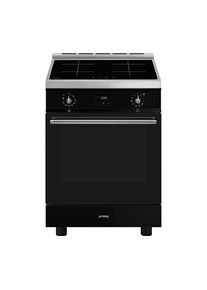 Smeg Concert C6IPBLT2 60 cm Electric Induction Cooker - Black & Stainless Steel, Stainless Steel