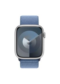 Apple Watch Series 9 - 45 mm Silver Aluminium Case with Winter Blue Sport Loop, Silver