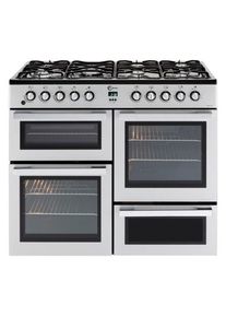 FLAVEL MLN10FRS Dual Fuel Range Cooker - Silver & Chrome, Silver