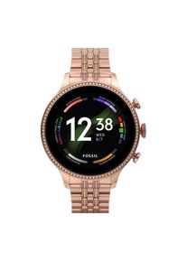 Fossil Gen 6 FTW6077 Smart Watch with Google Assistant - Rose Gold, Stainless Steel Strap, Universal, Stainless Steel