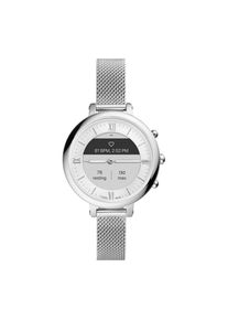 Fossil Monroe Hybrid HR FTW7040 Smartwatch - Silver, Stainless Steel Mesh Strap, Stainless Steel
