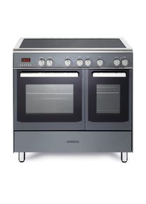 Kenwood CK419SLE 90 cm Electric Induction Range Cooker - Slate Grey & Chrome, Silver