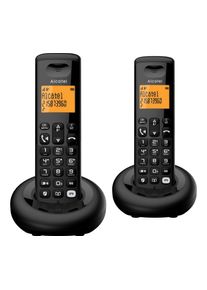 Alcatel E260 Svoice TAM Cordless Phone - Twin Handsets, Black