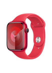 Apple Watch Series 9 - 45 mm (PRODUCT)RED Aluminium Case with (PRODUCT)RED Sport Band, M/L, Red