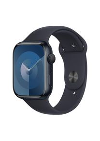 Apple Watch Series 9 - 45 mm Midnight Aluminium Case with Midnight Sport Band, M/L, Black