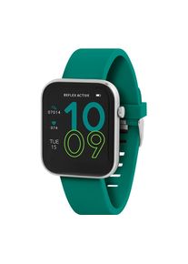 REFLEX ACTIVE Series 12 Smart Watch - Silver & Teal, Silicone Strap, Silver