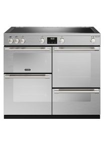 STOVES Sterling Deluxe D1000Ei ZLS Electric Induction Range Cooker - Stainless Steel & Chrome, Stainless Steel