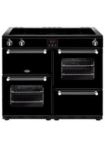 BELLING Kensington 100Ei Electric Induction Range Cooker - Black & Chrome, Black