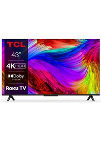 TCL 43RP630K Roku TV Smart 4K Ultra HD HDR LED TV, Black