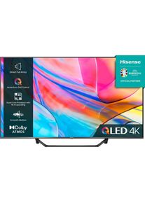 55" HISENSE 55A7KQTUK Smart 4K Ultra HD HDR QLED TV with Amazon Alexa, Silver