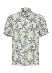 Blend Heren Overhemd ecru / blauw gemêleerd XXXL