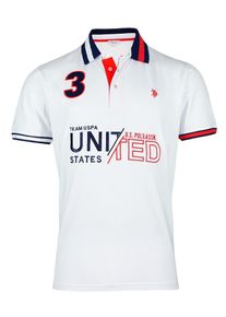 U.S. Polo Assn. Heren Shirt navy / rood / wit L