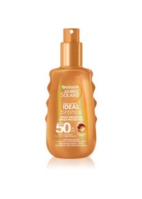 Garnier Ambre Solaire Ideal Bronze spray protettivo per stimolare e prolungare l'abbronzatura SPF 50 150 ml