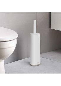 Joseph Joseph Balai de toilettes en silicone avec une tête de brosse en 3 parties, Écru