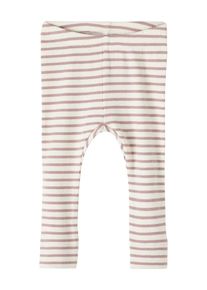 name it Legginsy 'NBNBani' dla chłopców ecru / fioletowy Rozmiar 50