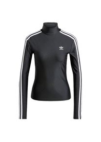 adidas originals Dames Shirt 'Adicolor' zwart / wit 4XS