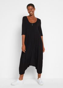 Jumpsuit met een harembroek in een viscosemix - zwart - maat 56/58 (3XL) - viscose - bonprix