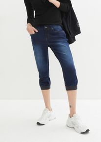 Stretch capri jeans - blauw - maat 36 - met katoen - bonprix