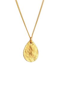 Elli - Pendente a piastrina stile vintage in Argento Sterling 925 dorato con superficie irregolare Collane 1 pieces female