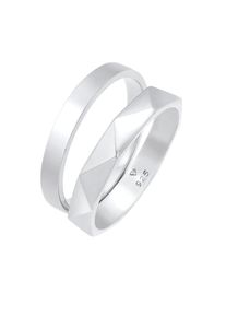 Elli - Anello a fascia basic in Argento Sterling 925 suficie esagonale battuta AnElli 1 pieces female