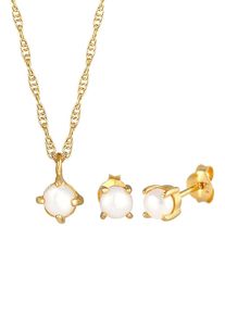 Elli - pendenti con perle coltivate d'acqua dolce in Argento placcato oro 925 Parure gioiElli 1 pieces female