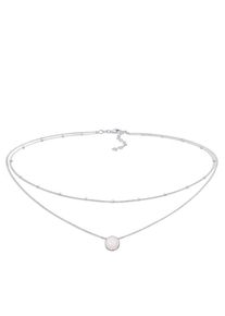Elli - Girocollo Sfera Strati Tendenza con Opale Sintetico in Argento Sterling 925 Placcato Oro Collane 1 pieces female