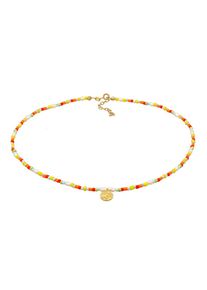 Elli - Girocollo di perle placchette boho in argento sterling 925 placcato oro Collane 1 pieces female