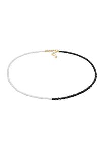 Elli - girocollo perline di vetro Ying Yang in Argento Sterling 925 placcato oro Collane 1 pieces female