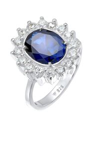 Elli - Cocktail Reale con Zaffiro Sintetico e Zirconia in Argento Sterling 925 AnElli 1 pieces female
