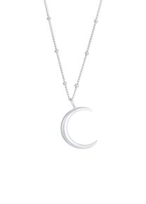 Elli - Catena con sferette e pendente a mezzaluna in Argento Sterling 925 falce astri Collane 1 pieces female