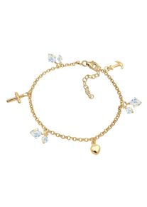 Elli - braccialetto fascino croce cuore simbolo dell'ancora con cristalli in Argento Sterling 925 Bracciali e Braccialetti 1 pieces female