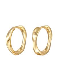 Elli - Perla di Vetro Elegante Color Oro per Donna Orecchini a cerchio 1 pieces female