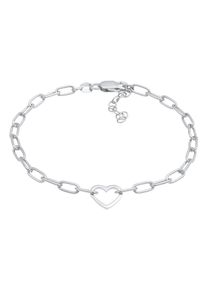 Elli - Catena a maglie cuore trend ovale in argento 925 Bracciali e Braccialetti 1 pieces female